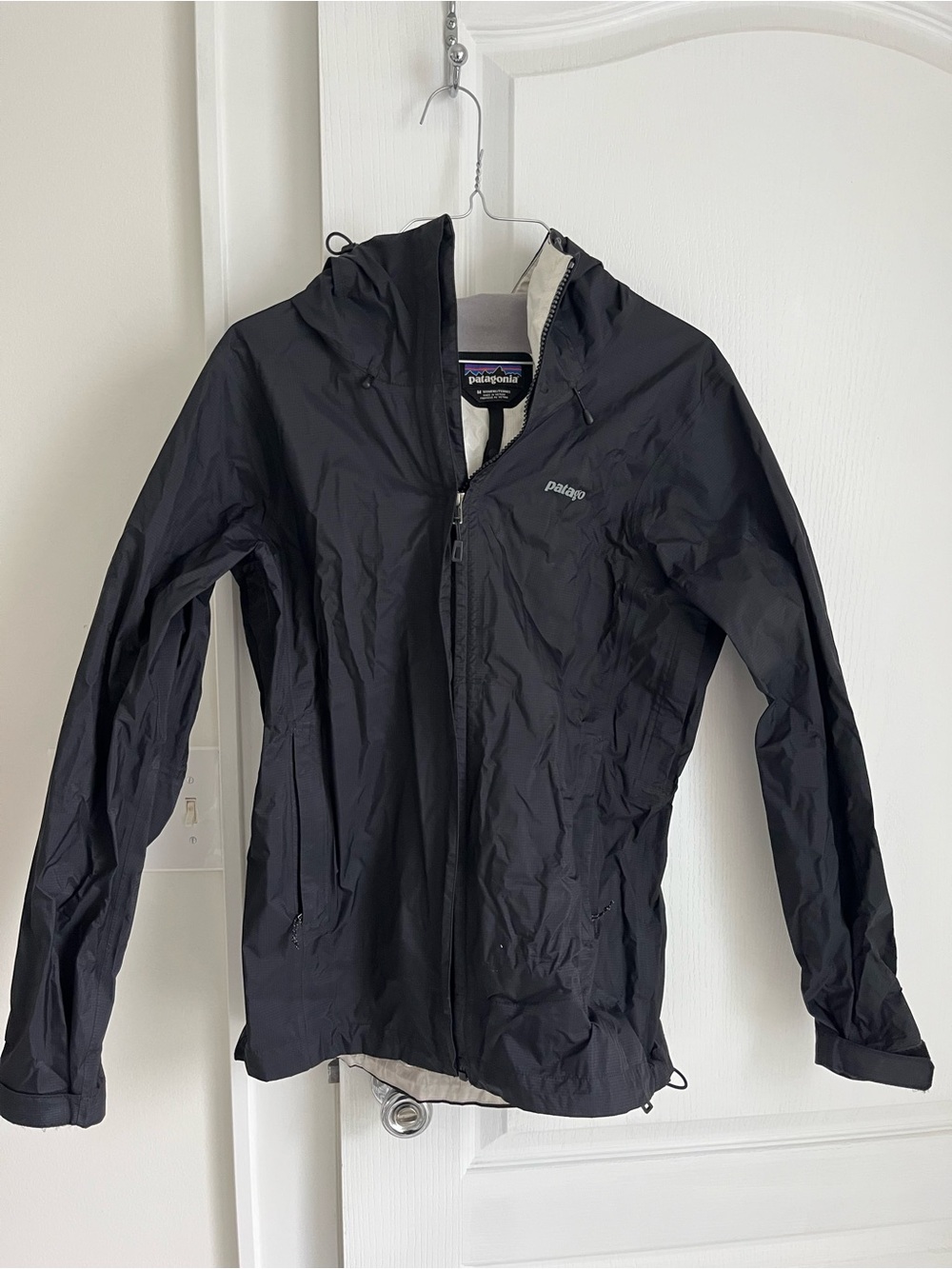 Patagonia Black Hooded Rain Jacket